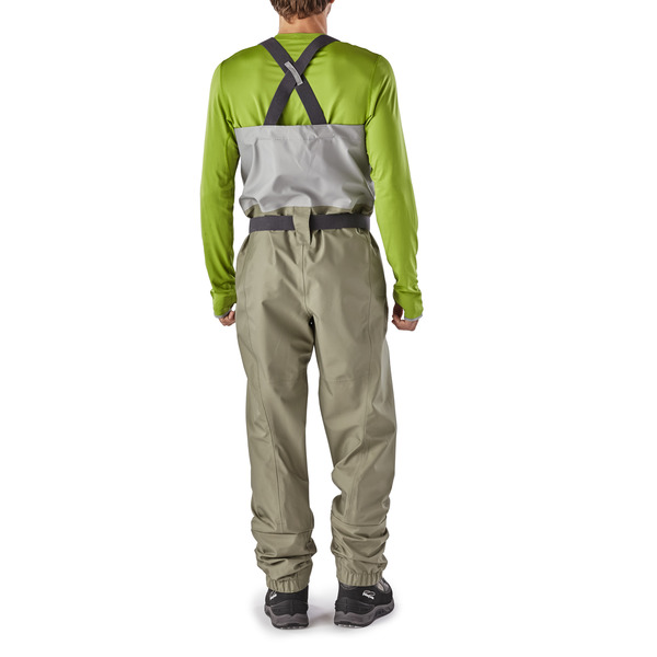 Rio Azul waders are lightweight and very packable. Patagonia Rio Azul Chest Waders Back View